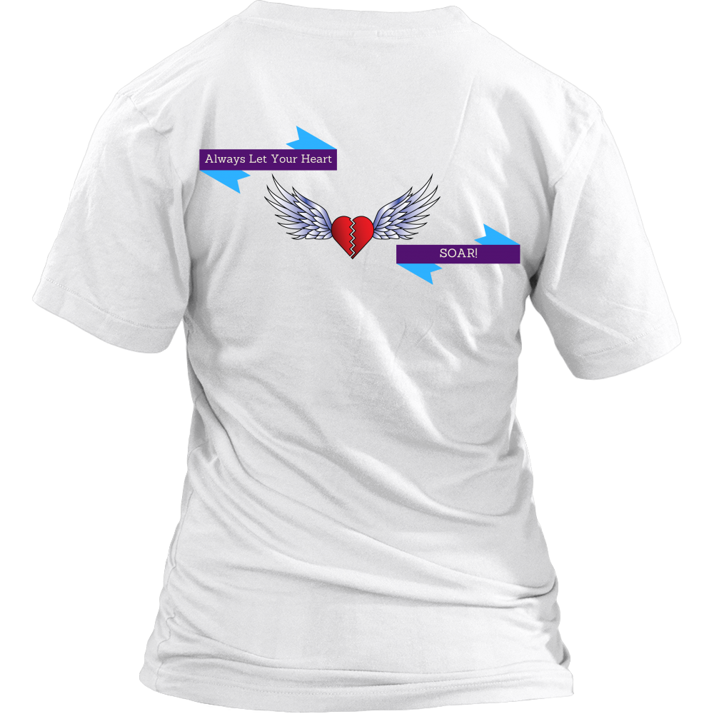 Short Sleeve "Logo-Motto" T-shirt Womens - Soaring Hearts LLC