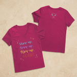 Dark Fuchsia front-and-back flat lay