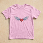 Light Pink youth tee flat lay